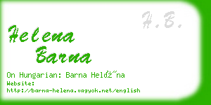 helena barna business card